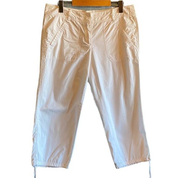 ANN TAYLOR Loft Mid Rise Capri's White US 8 - Picture 1 of 8